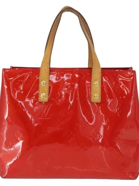 LOUIS VUITTON Monogram Vernis Reade PM Hand Bag Red Rouge - Picture 2 of 16